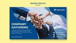 网页元素-企业蓝色商务宣传banner设计